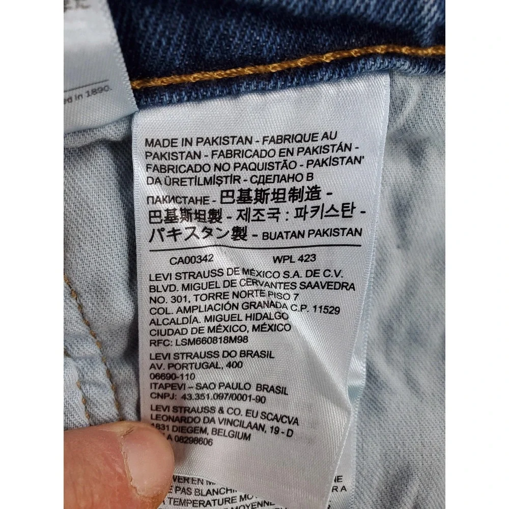 Levis 505 Jeans Mens 38x32 Blue Denim Straight Fit Medium Wash 505-1936 Classic